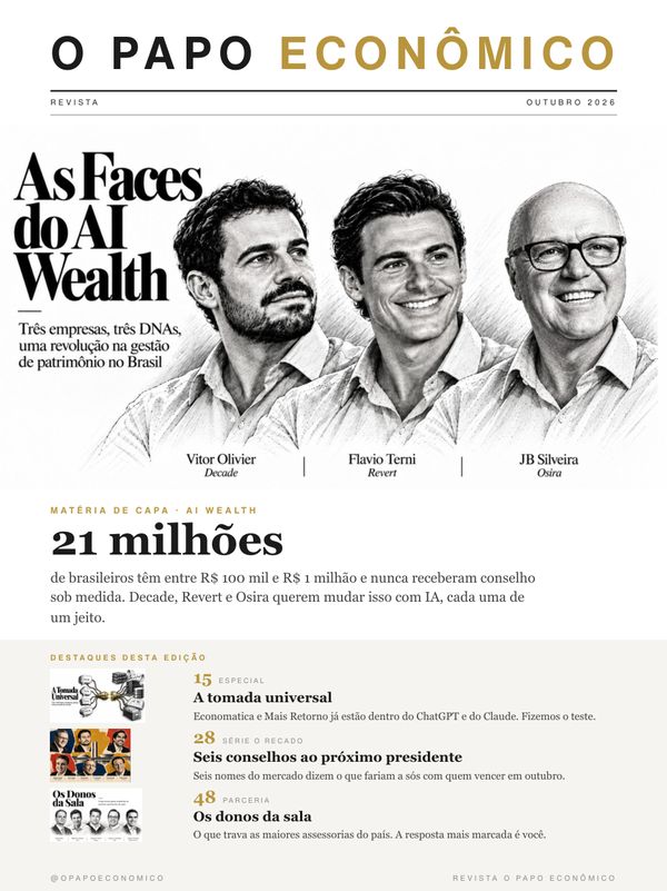 Capa da edição de outubro de 2026 da Revista O Papo Econômico